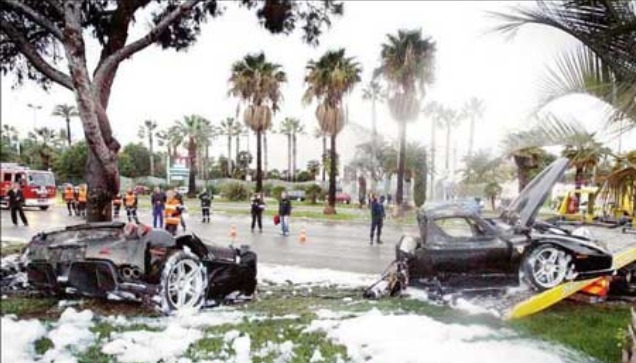Η Enzo Ferrari του Κερίμοφ μετά το ατύχημα στη Νίκαια
