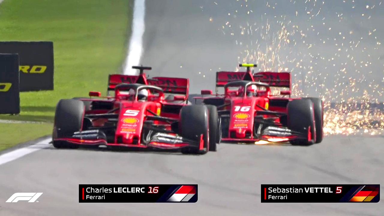 Η σύγκρουση μεταξύ των δύο Ferrari στη Βραζιλία.