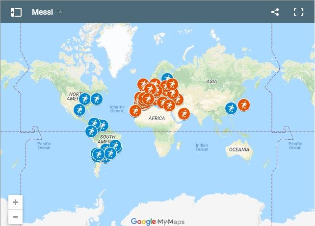 Απίστευτο: Ο παγκόσμιος χάρτης που δείχνει όλα τα μέρη στα οποία έχει σκοράρει ο Μέσι (ΦΩΤΟ)