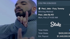 Άλλος ένας «κουβάς» για τη συλλογή του Drake: Στοιχημάτισε 400.000 στη νίκη του Τζέικ Πολ