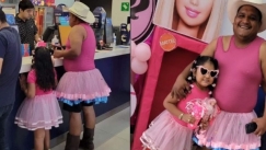 Η συγκινητική χειρονομία ενός πατέρα που αποθεώθηκε στο διαδίκτυο: Έβαλε την ίδια φούστα με την κόρη του για να δουν την «Barbie» (vid)