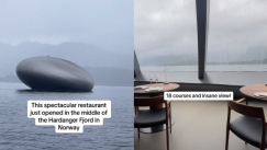 Το πιο παράξενο εστιατόριο έχει σχήμα UFO και βρίσκεται στη μέση της θάλασσας: «Είναι σαν να μπαίνεις σε διαστημόπλοιο» (vid) 