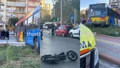 Τρομακτικό τροχαίο στη Θεσσαλονίκη: Οδηγός λεωφορείου έχασε τις αισθήσεις του, παρέσυρε και σκότωσε γυναίκα με μηχανάκι (vid)
