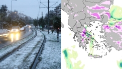 Έντονα χιόνια στην Αττική από την Δευτέρα και ραγδαία πτώση της θερμοκρασίας (vid)