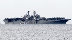 Στον Πειραιά έφτασε το αμερικανικό πολεμικό πλοίο USS BATAAN LHD-5 (vid)