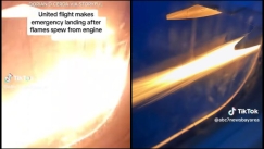 Η στιγμή της έκρηξης κινητήρα αεροπλάνου λίγο μετά την απογείωσή του (vid)