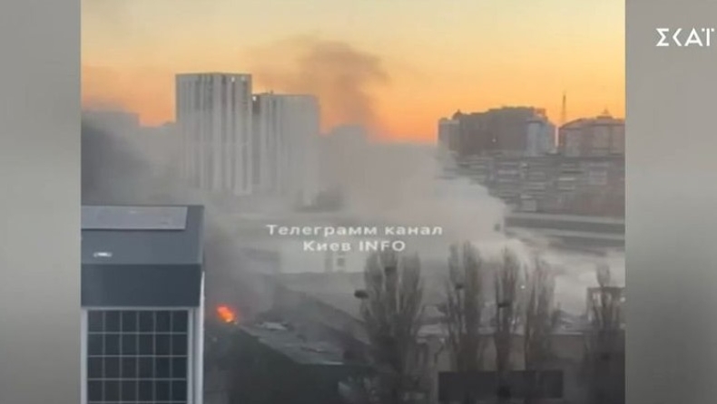 Σφυροκόπημα στο Κίεβο και εκρήξεις τα ξημερώματα (vid)