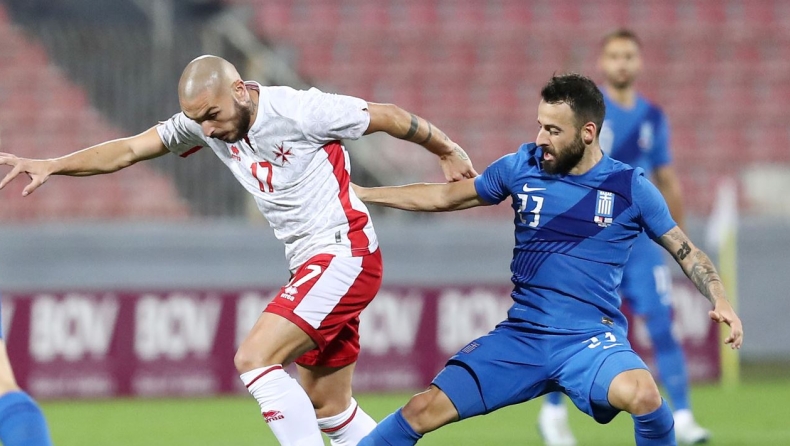 Μάλτα - Ελλάδα: Το γκολ με πέναλτι του Τεουμά για το 2-1 (vid)
