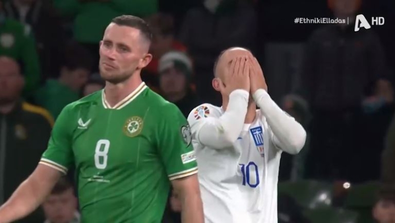 Ο Πέλκας έχασε ευκαιρία στο ματς με την Ιρλανδία