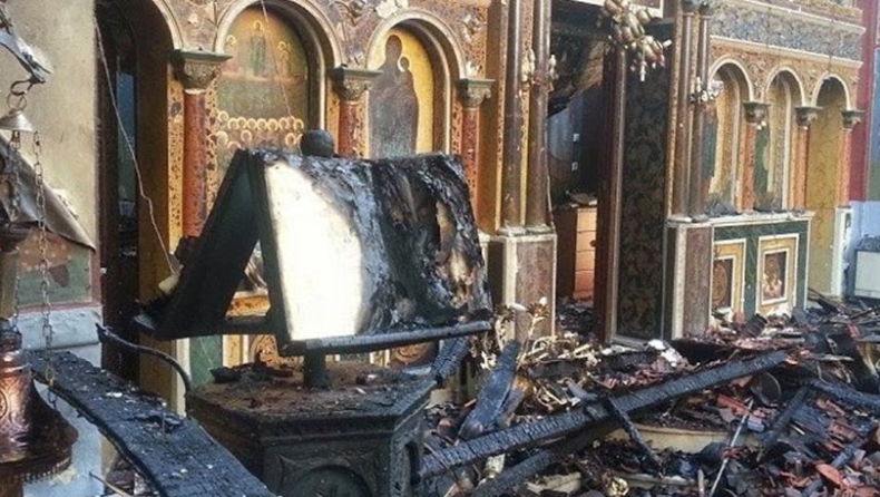 Καταστράφηκε ναός από πυρκαγιά στη Ναύπακτο