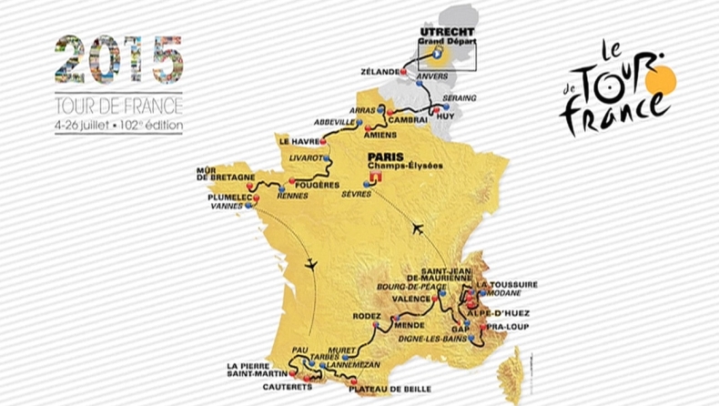 Gazzetta TV: Η διαδρομή του Tour de France 2015!
