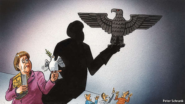 Σκίτσο του Economist που συνδέει την Ανγκελα Μέρκελ με τους Ναζί