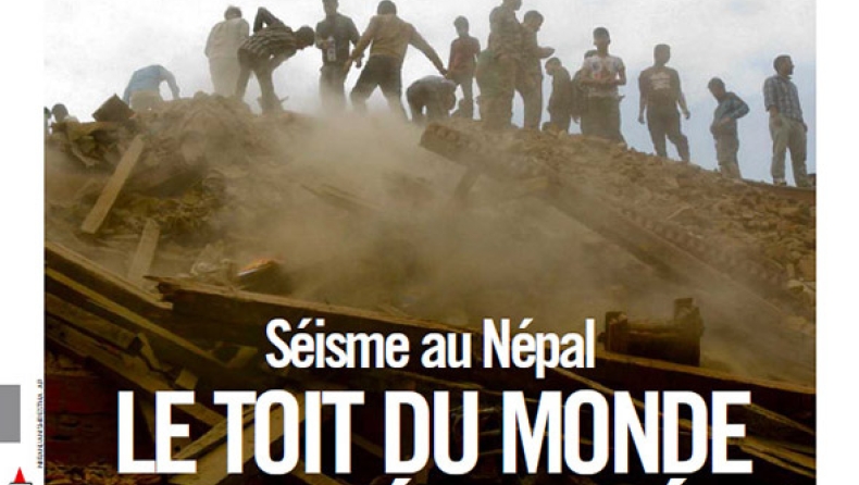 Συγκλονιστικό πρωτοσέλιδο Liberation για Νεπάλ (pic)