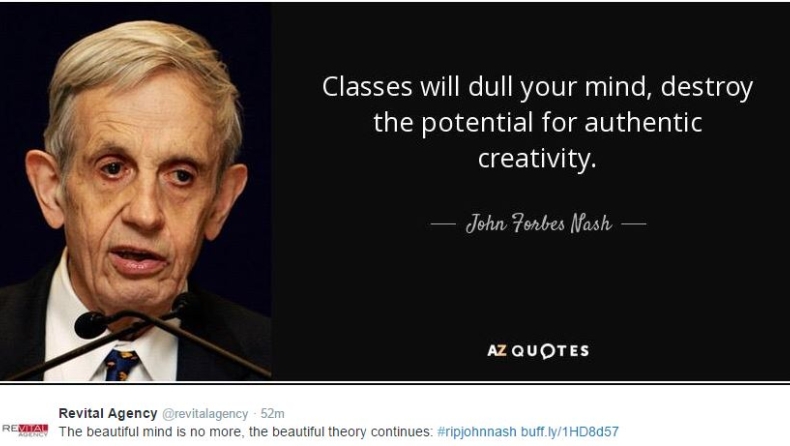 Οι δυο γεννήσεις τού John Nash…