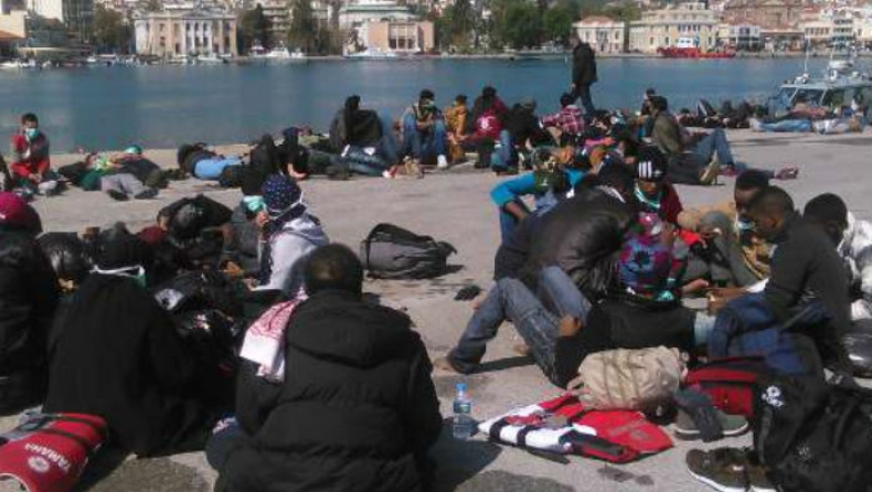 Αγριες συμπλοκές μεταξύ μεταναστών στην Μυτιλήνη (vid)