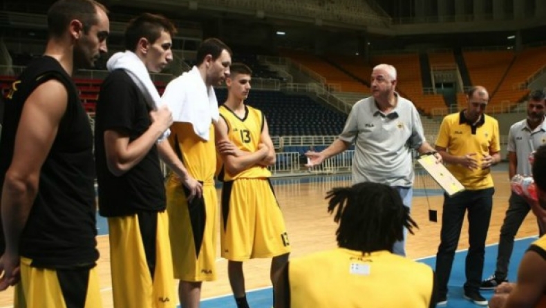 Με Αγγελόπουλο η προπόνηση της ΑΕΚ