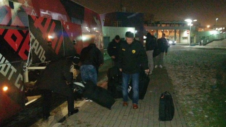 Έφτασε στη Μόσχα κι αμέσως για προπόνηση η ΑΕΚ (pics)