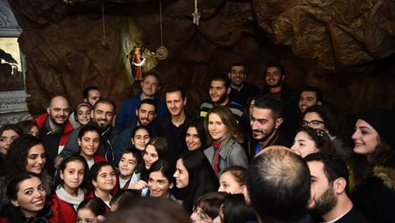 Σπάνια επίσκεψη του Άσαντ σε εκκλησία στη Δαμασκό (pics)
