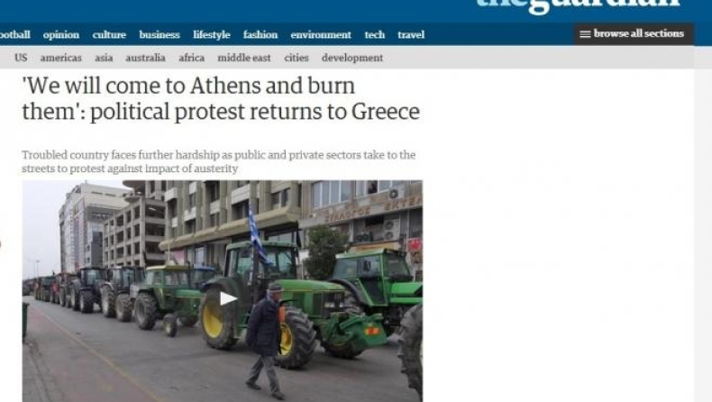 Guardian: Η περίοδος χάριτος του ΣΥΡΙΖΑ τελείωσε, η Ελλάδα ξανά στους δρόμους ενάντια στη λιτότητα