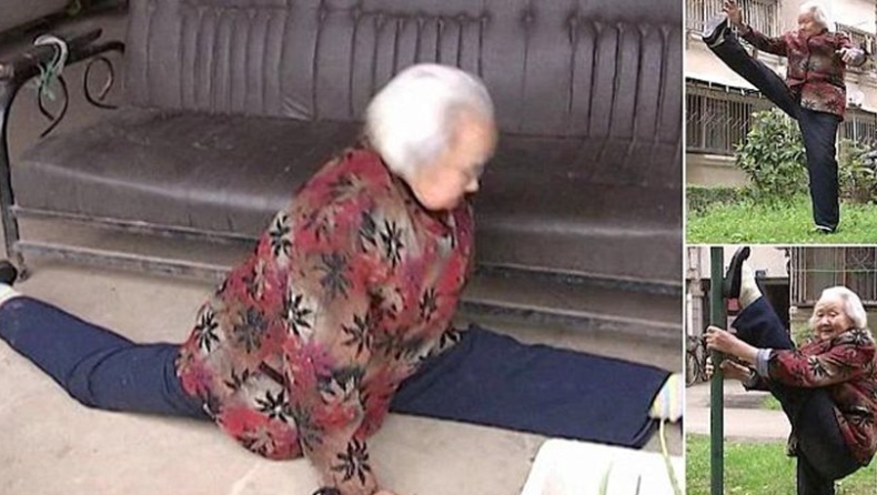 Απίστευτη «κουνγκ φου γιαγιά» κάνει σπαγγάτο στα... 90 της! (vid)