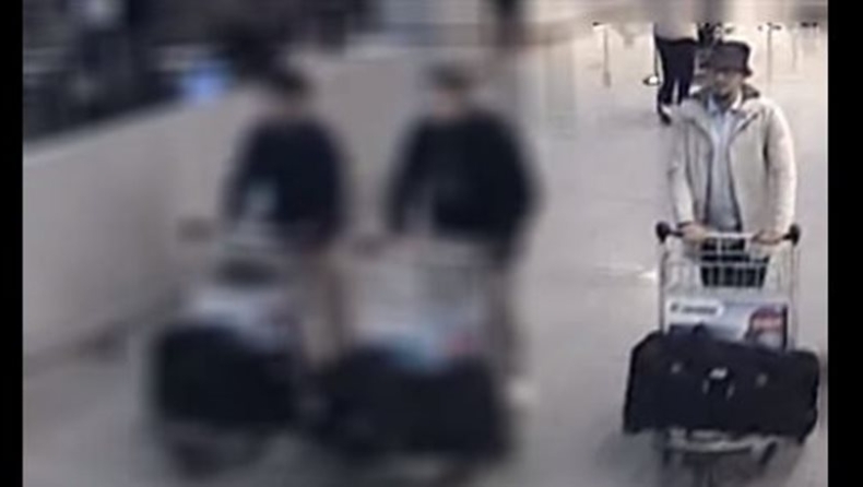 Το πρώτο βίντεο των 3 τρομοκρατών μέσα στο αεροδρόμιο (vid)