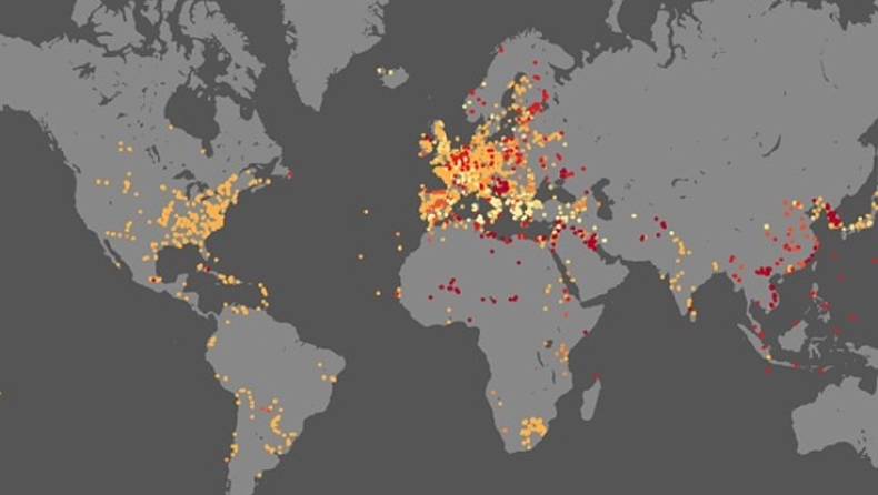 Οι μάχες των τελευταίων 4.000 ετών σε ένα χάρτη