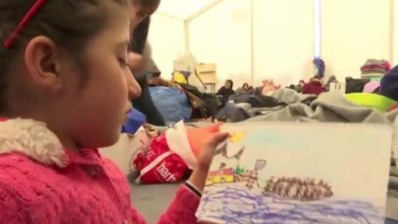 H φρίκη του πολέμου στη Συρία και της προσφυγιάς, μέσα από τις ζωγραφιές μίας 8χρονης στην Ειδομένη (vid)