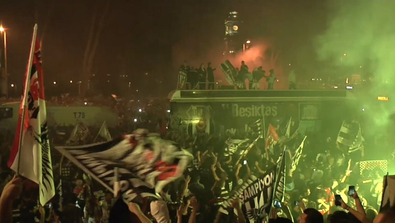 Πρωταθλήτρια η Μπεσίκτας, γιορτή στην Κωνσταντινούπολη (gTV)