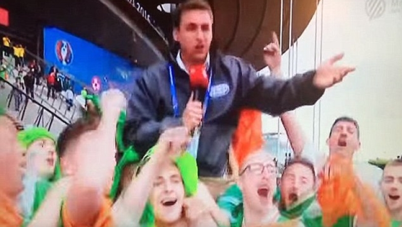 Οι τρελο-Ιρλανδοί σήκωσαν ρεπόρτερ στους ώμους τους! (vid)