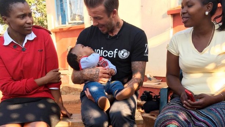 Ο David Beckham δίπλα στα παιδιά της Αφρικής (pics)