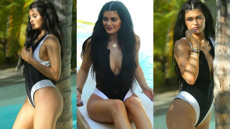 H Kylie Jenner «παίζει» στην πισίνα (vid)