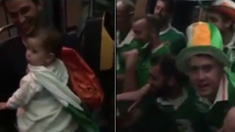 Nανούρισαν μωρό στο τρένο οι Ιρλανδοί! (vid)