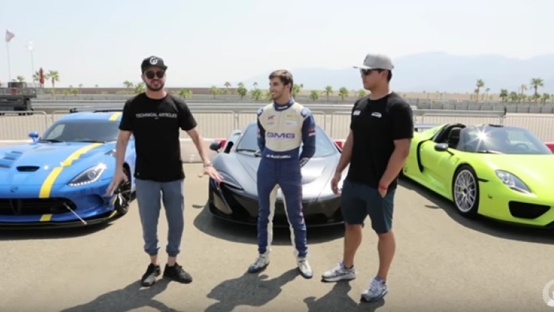 Porsche 918 Spyder vs McLaren P1 vs Dodge Viper ACR (vid)