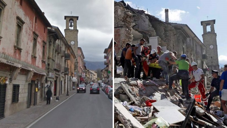 Το πριν και το μετά τεσσάρων χωριών που ισοπεδώθηκαν απο τον σεισμό (pics)