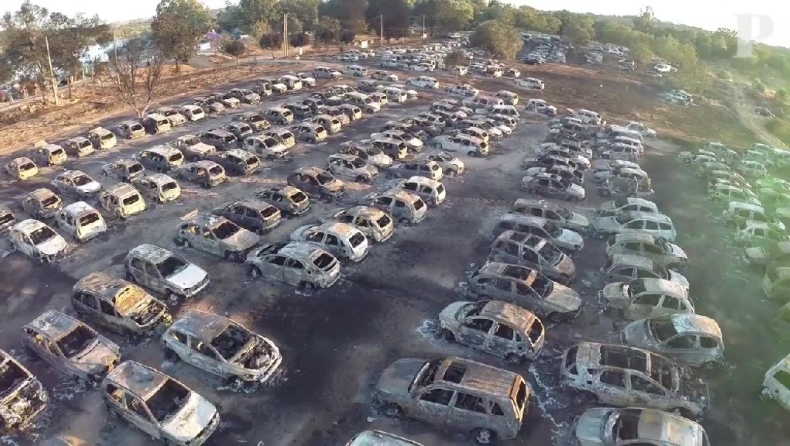 Oλοκαύτωμα 422 αυτοκινήτων σε φεστιβάλ (video)