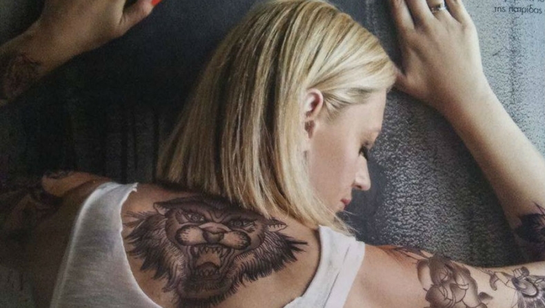 H... ροκ Ραχήλ Μακρή φωτογραφίζεται με τα «τατουάζ» της (pics)