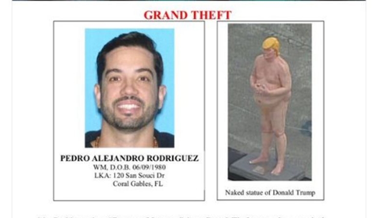 ΗΠΑ: Συνελήφθη ο άντρας που... απήγαγε το γυμνό ομοίωμα του Τραμπ