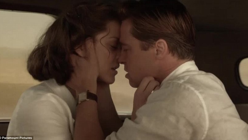 Το «καυτό» φιλί του Πιτ και της Κοτιγιάρ σε trailer νέας ταινίας (vid)