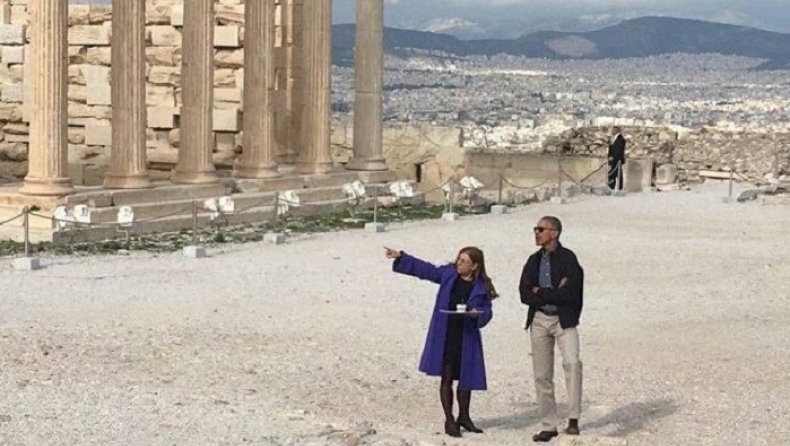 Στον Ιερό Βράχο της Ακρόπολης ο Μπαράκ Ομπάμα (pics)