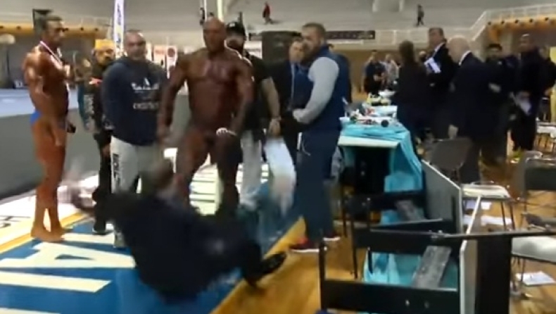 Επεισόδια στο IFBB Diamond Cup: Έξαλλος Έλληνας Bodybuilder χτύπησε κριτή! (vid)
