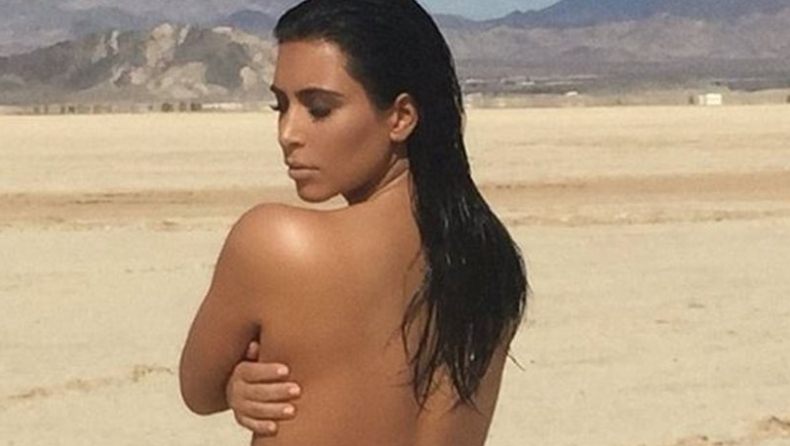 Οι άγνωστες ημίγυμνες φωτογραφίες της Kim Kardashian στην έρημο (pic)