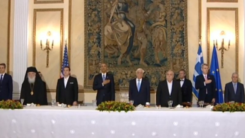«Θα μας έχετε πάντα συμμάχους» είπε ο Ομπάμα στο δείπνο προς τιμήν του