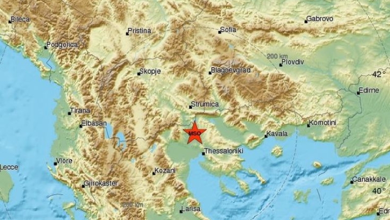 Ισχυρός σεισμός ταρακούνησε το Κιλκίς