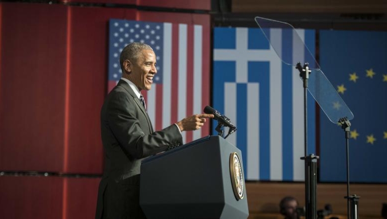 Το μυστήριο της ομιλίας Ομπάμα στο Ιδρυμα Νιάρχος: Υπήρχε ή όχι autocue; (pics)