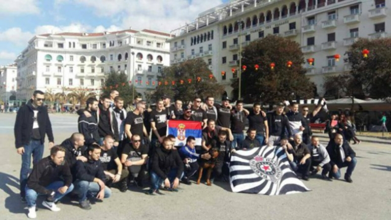 Το καλωσόρισμα των οπαδών του ΠΑΟΚ στους Σέρβους (vid)