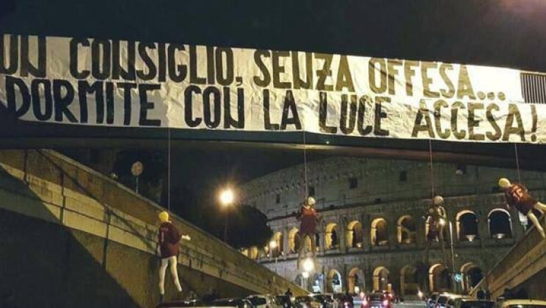 Φρίκη στη Ρώμη: Οπαδοί κρέμασαν ομοιώματα ποδοσφαιριστών! (pics)