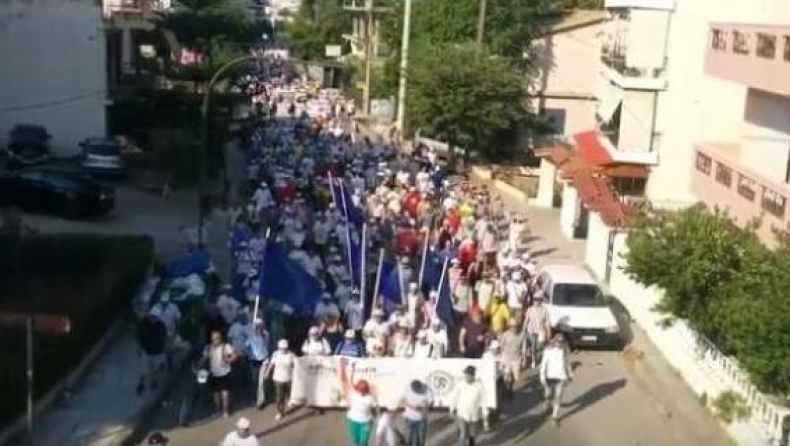 Πορεία κατά της ανεργίας στην Πάτρα (vid)