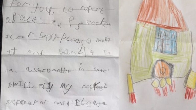 5χρονος ζωγράφισε πύραυλο, τον έστειλε στην NASA και εκείνη του απάντησε (pics)