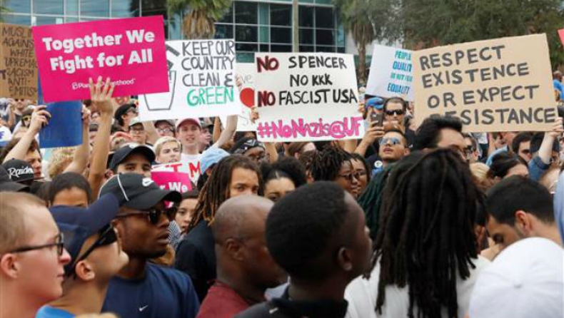 Μεγάλη διαδήλωση στην Φλόριντα κατά ρατσιστικής ομιλίας στο Πανεπιστήμιο