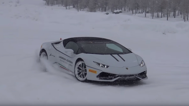 Ο χειμώνας περνάει καλύτερα με Lamborghini! (vid)